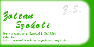 zoltan szokoli business card